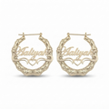 Custom Name Bamboo Hoops