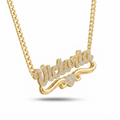 Double Plated Custom Name Necklace
