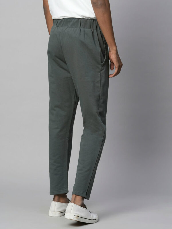 Men's Olive Cotton Regular Fit Pant