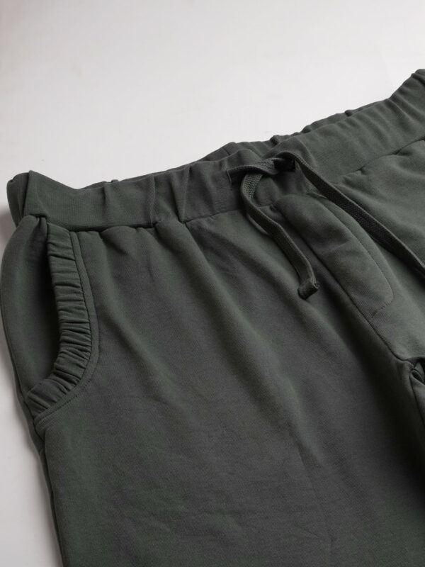 Men's Olive Cotton Regular Fit Pant