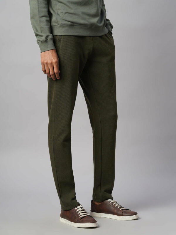 Men's Green 100% Cotton Regular Fit Knit pant