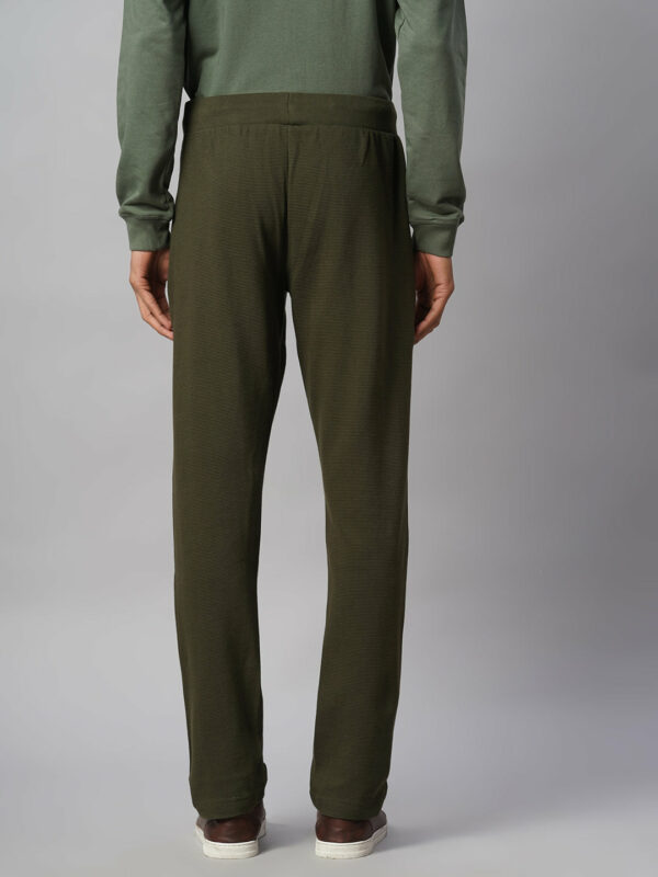 Men's Green 100% Cotton Regular Fit Knit pant