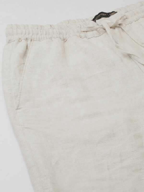 Men's Natural 100% Linen Regular Fit Pant