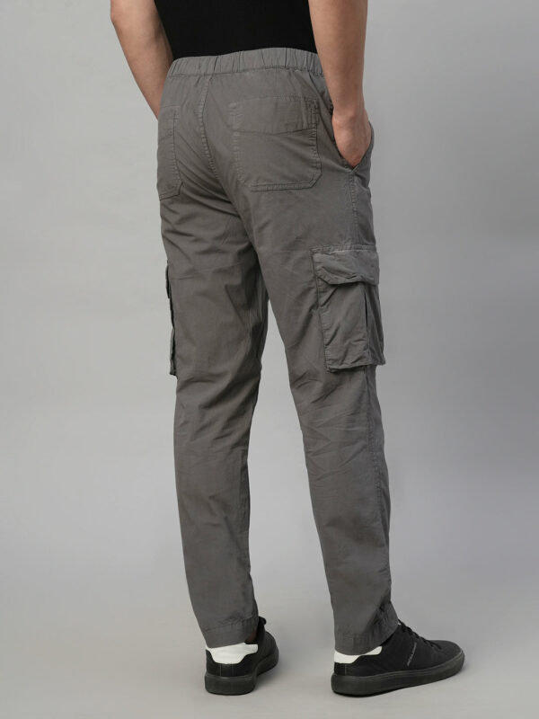 Mens 100% Cotton Cargo Pants Grey