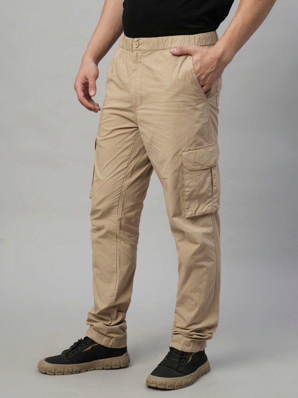 Mens 100% Cotton Cargo Pants Khaki