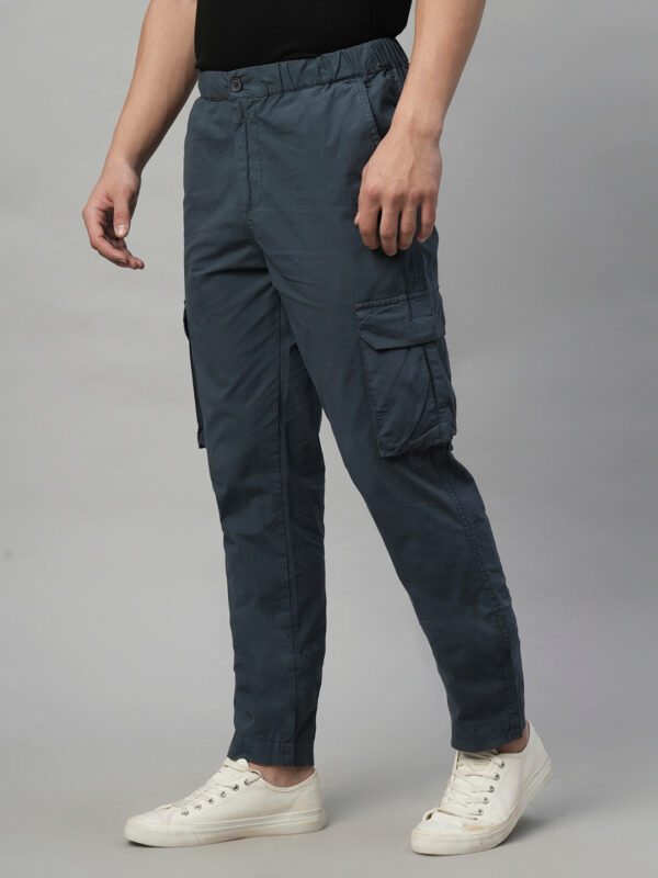 Mens 100% Cotton Cargo Pants Navy