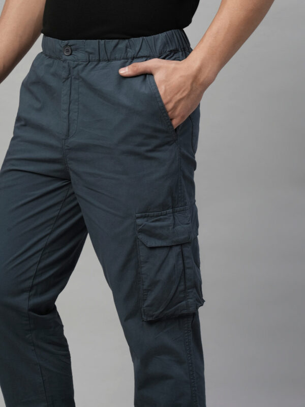 Mens 100% Cotton Cargo Pants Navy