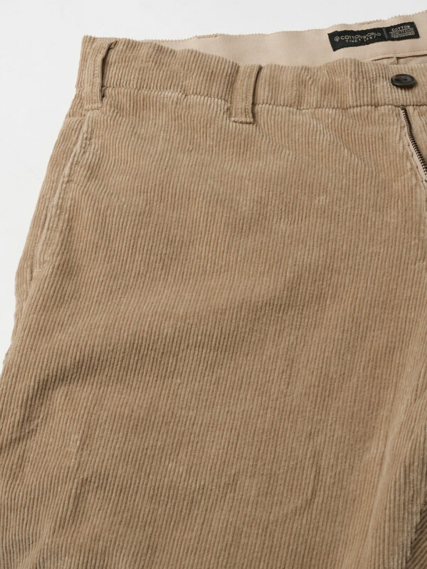 Men's Corduroy Khaki Cotton Lycra Regular Fit Pant