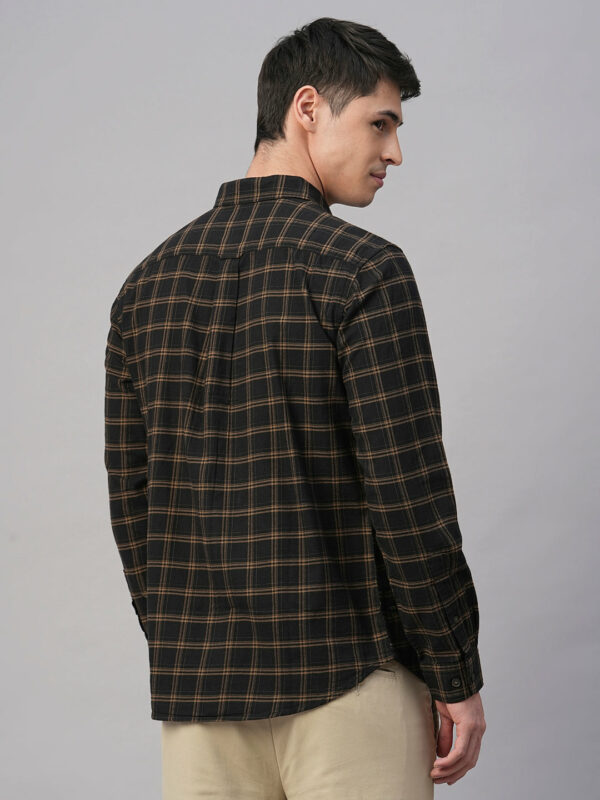 Men's Black Cotton Regular Fit Shirt
