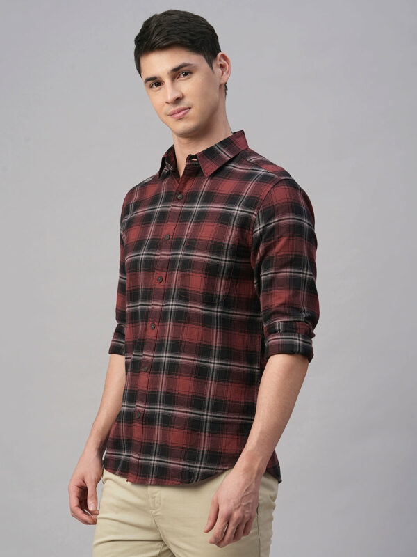 Men's Brown Cotton Regular Fit Shirt