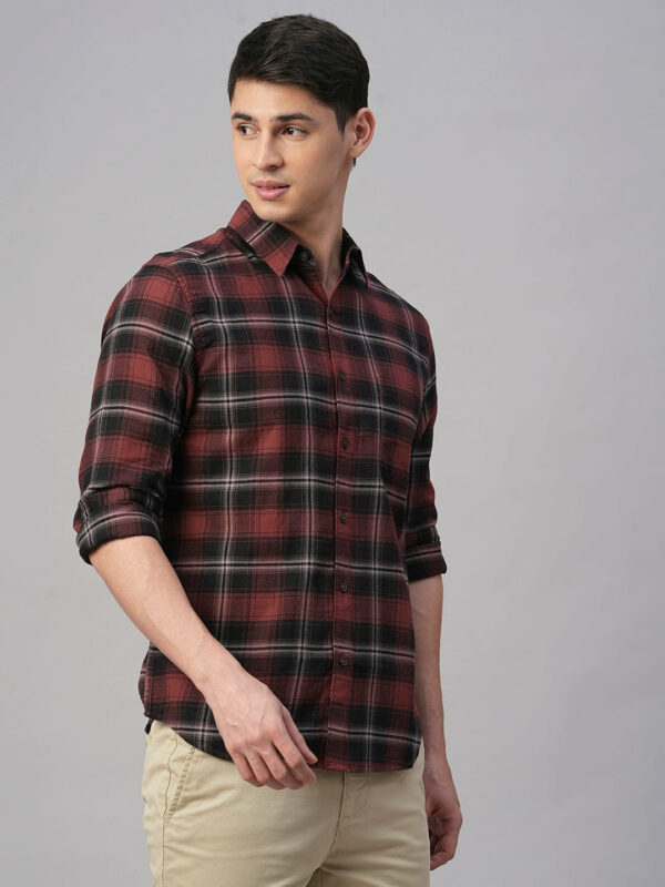 Men's Brown Cotton Regular Fit Shirt