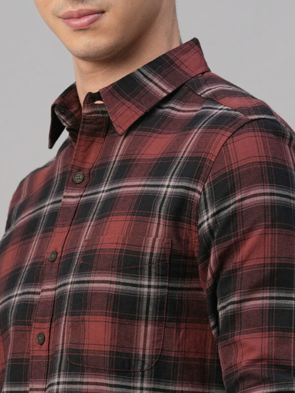 Men's Brown Cotton Regular Fit Shirt