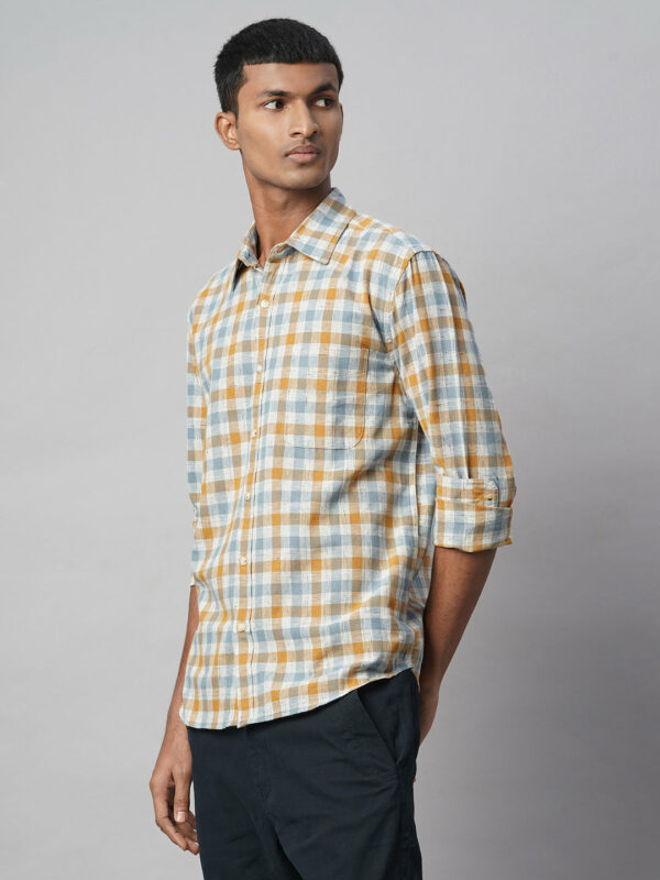 Men's Green Cotton Linen Regular Fit Shirt