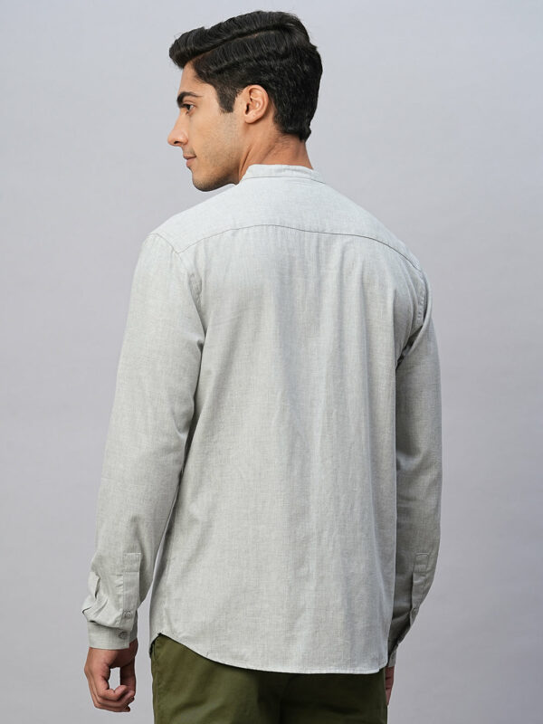 Men's Grey Cotton Regular Fit Shirt