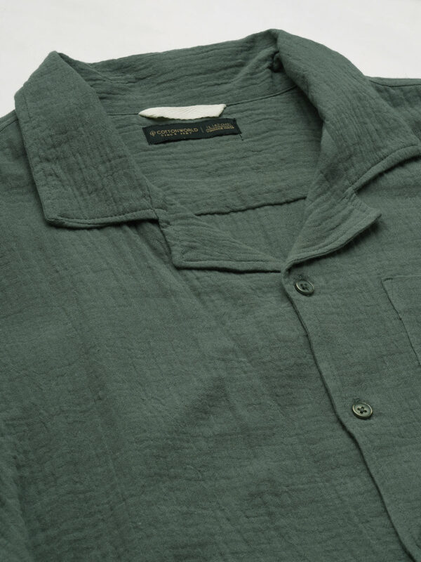 Men's Grey Cotton Loose Fit Shirt