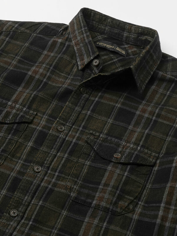 Men's Corduroy Black 100% Cotton Regular Fit Shirt