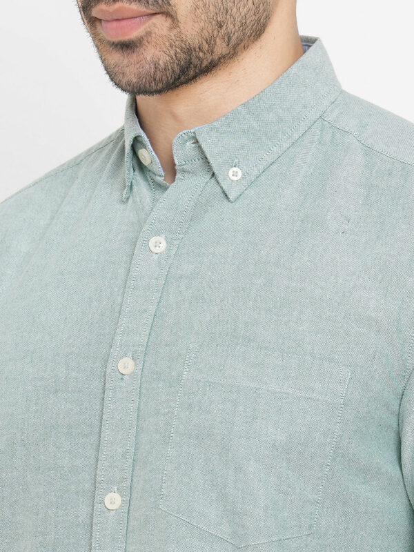 Men's Oxford Mint Cotton Regular Fit Shirt