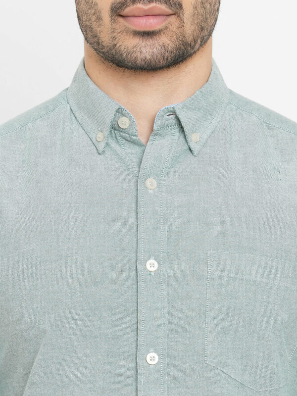 Men's Oxford Mint Cotton Regular Fit Shirt