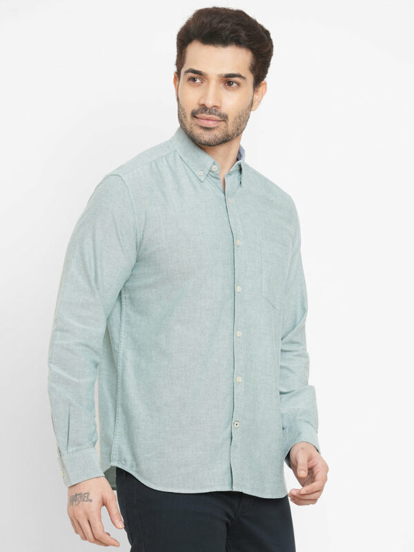 Men's Oxford Mint Cotton Regular Fit Shirt