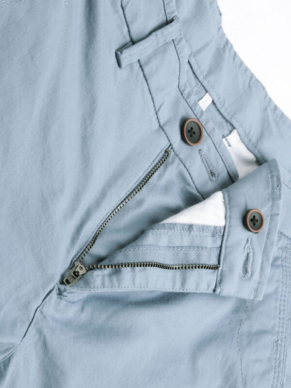 Men's Greyish Blue Cotton Lycra Regular Fit Shorts