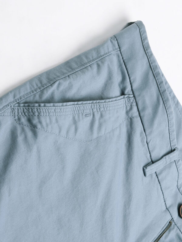 Men's Greyish Blue Cotton Lycra Regular Fit Shorts