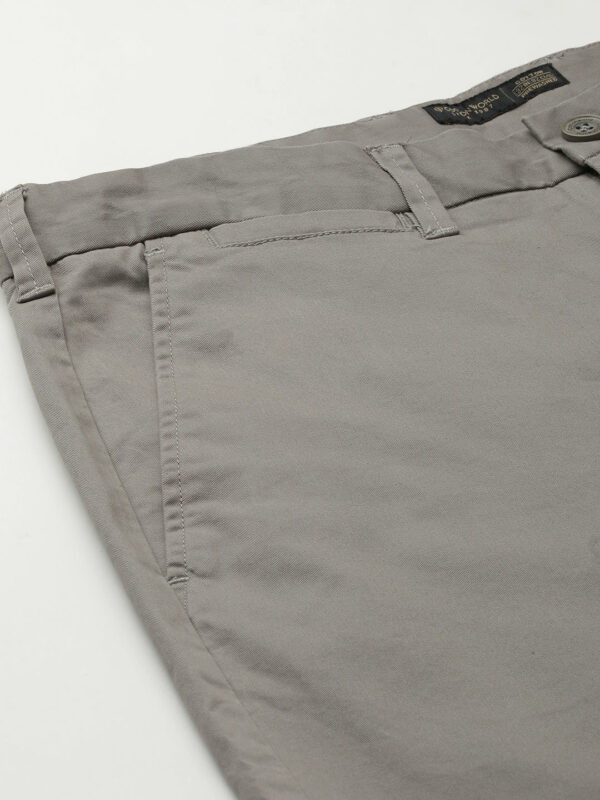 Men's Grey Cotton Lycra Regular Fit Shorts