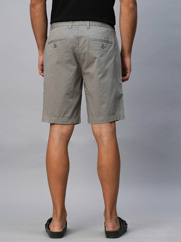 Men's Grey Cotton Lycra Regular Fit Shorts