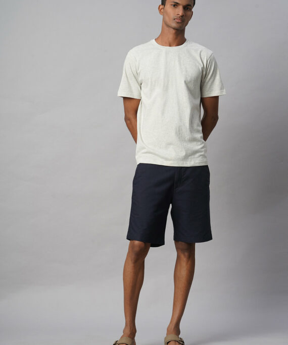 Men's Marine Nav 100% Cotton Regular Fit Shorts