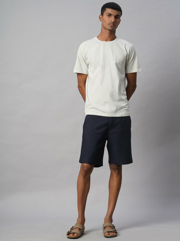 Men's Marine Nav 100% Cotton Regular Fit Shorts