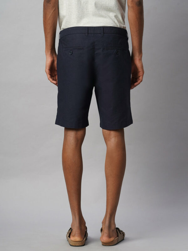 Men's Marine Nav 100% Cotton Regular Fit Shorts