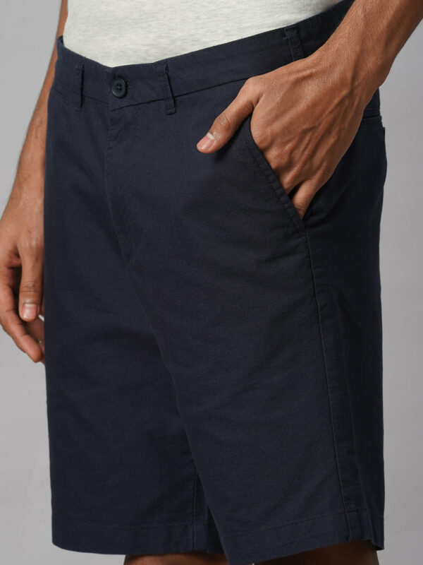 Men's Marine Nav 100% Cotton Regular Fit Shorts