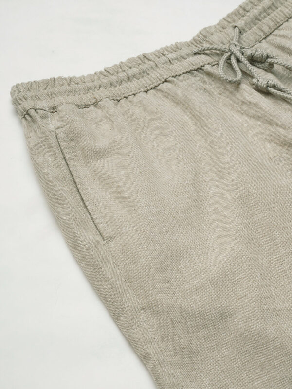 Men's Natural Cotton Linen Regular Fit Shorts