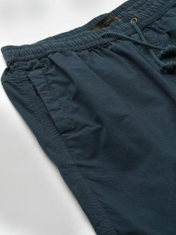 Men's Navy Cotton Regular Fit Shorts