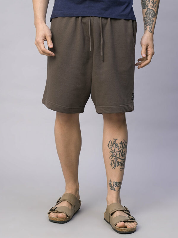 Men's Brown Organic Cotton Regular Fit Shorts