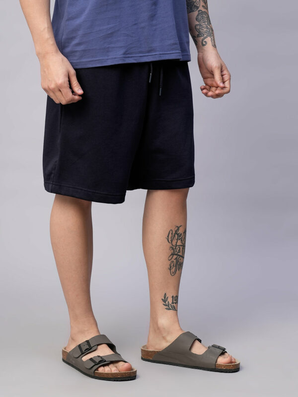 Men's Navy Organic Cotton Regular Fit Shorts