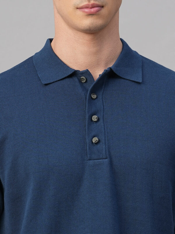 Men's Dark Blue 100% Cotton Regular Fit Tshirt