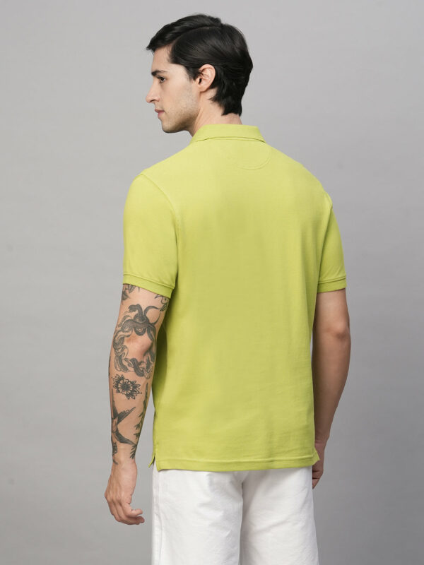 Men's Lime Cotton Regular Fit Tshirt