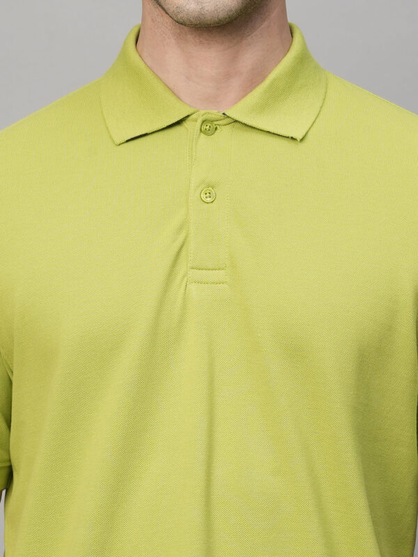 Men's Lime Cotton Regular Fit Tshirt