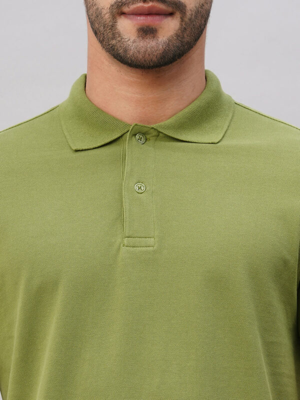 Men's Green Cotton Regular Fit Tshirt