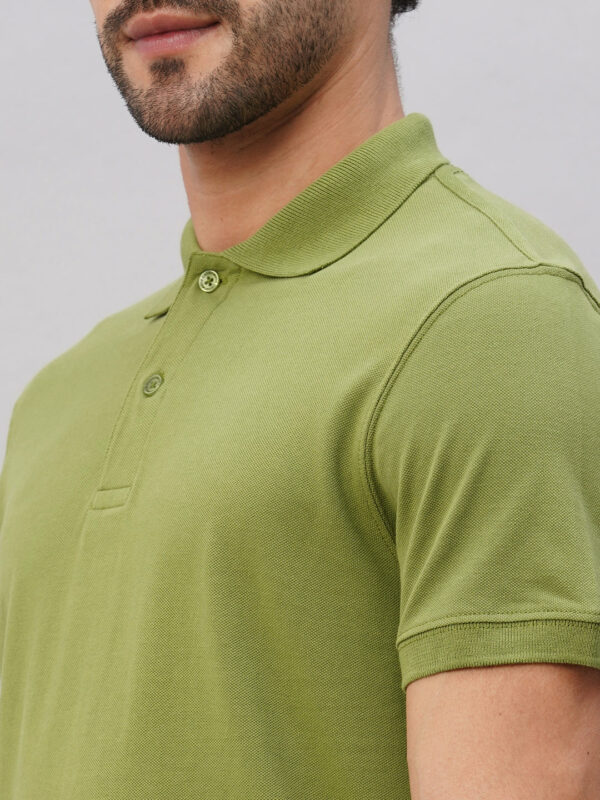 Men's Green Cotton Regular Fit Tshirt