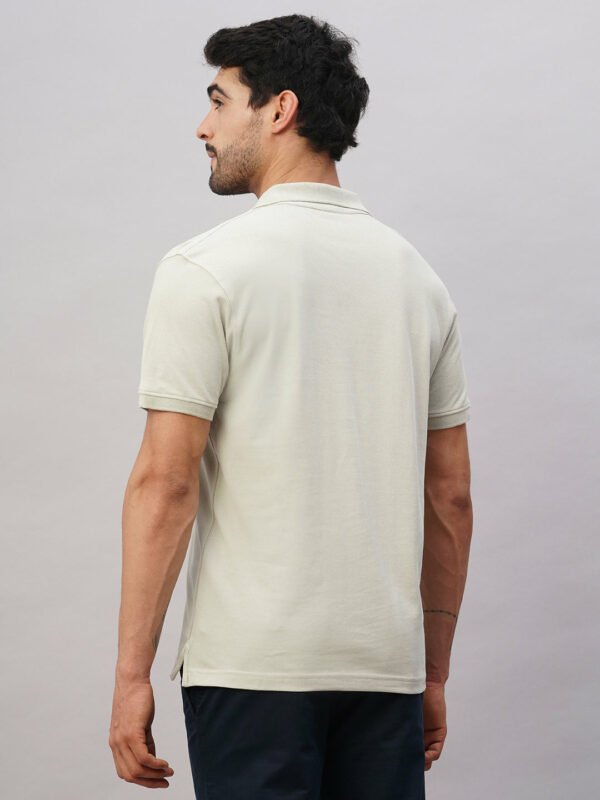 Men's Light Grey Cotton Regular Fit Tshirt