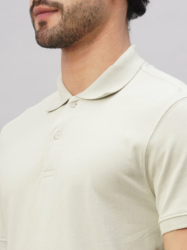 Men's Light Grey Cotton Regular Fit Tshirt