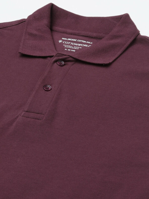 Men's Purple Cotton Regular Fit Tshirt