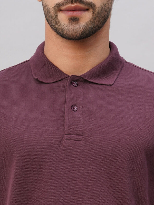 Men's Purple Cotton Regular Fit Tshirt