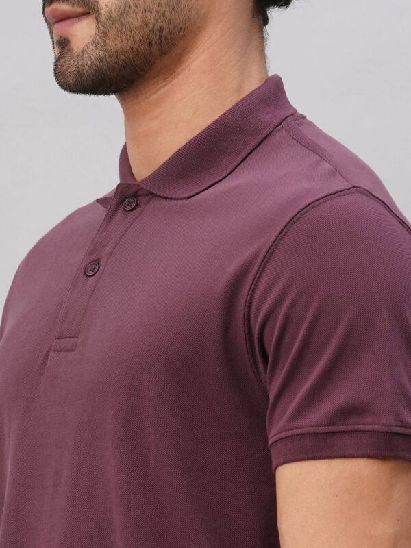 Men's Purple Cotton Regular Fit Tshirt