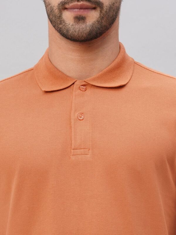 Men's Rust Cotton Regular Fit Tshirt