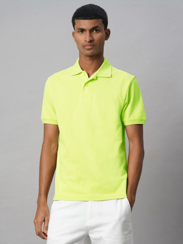 Men's Green 100% Cotton Regular Fit Tshirt