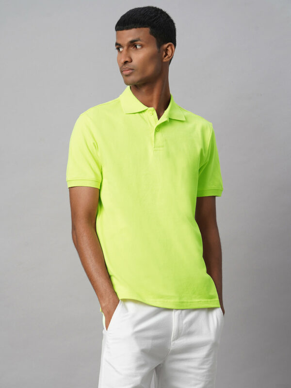 Men's Green 100% Cotton Regular Fit Tshirt