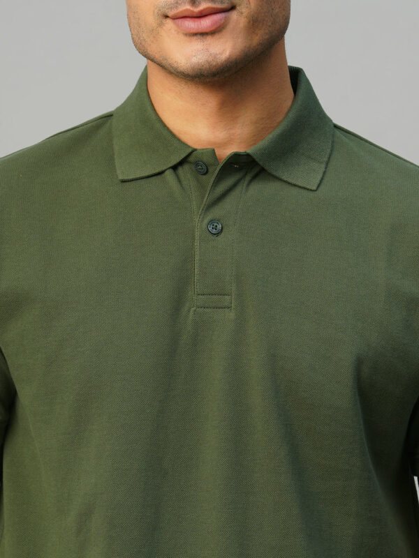 Men's Dk Green Cotton Regular Fit Tshirt