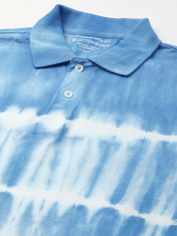 Men's Blue Cotton Regular Fit Tshirt